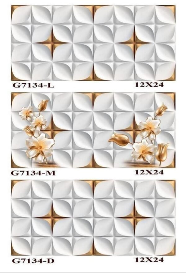 Makkah Sanitary Traders Tiles No:G7134-L,G7134-M,G7134-D  12x24