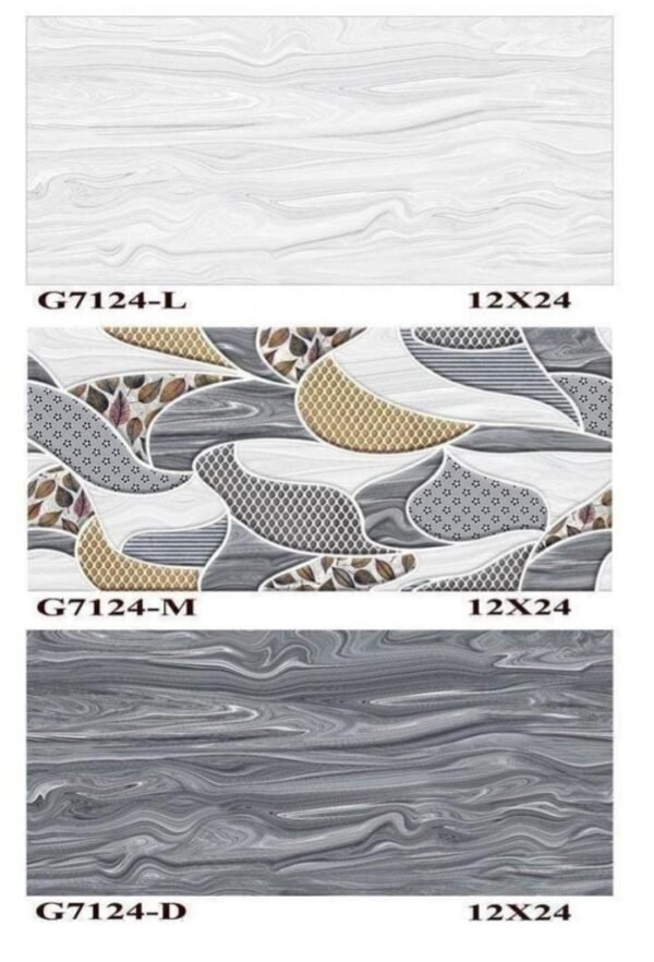 Makkah Sanitary Traders Tiles No:G7124-L,G7124-M,G7124-D  12x24